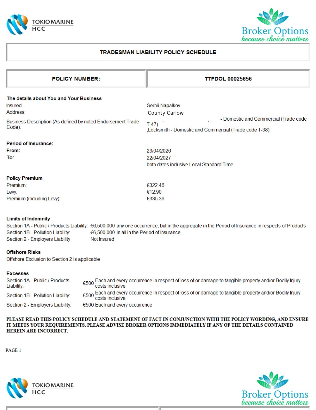 Public Liability Insurance