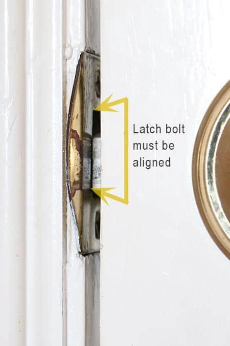 Professional inspection of a door and lock problem